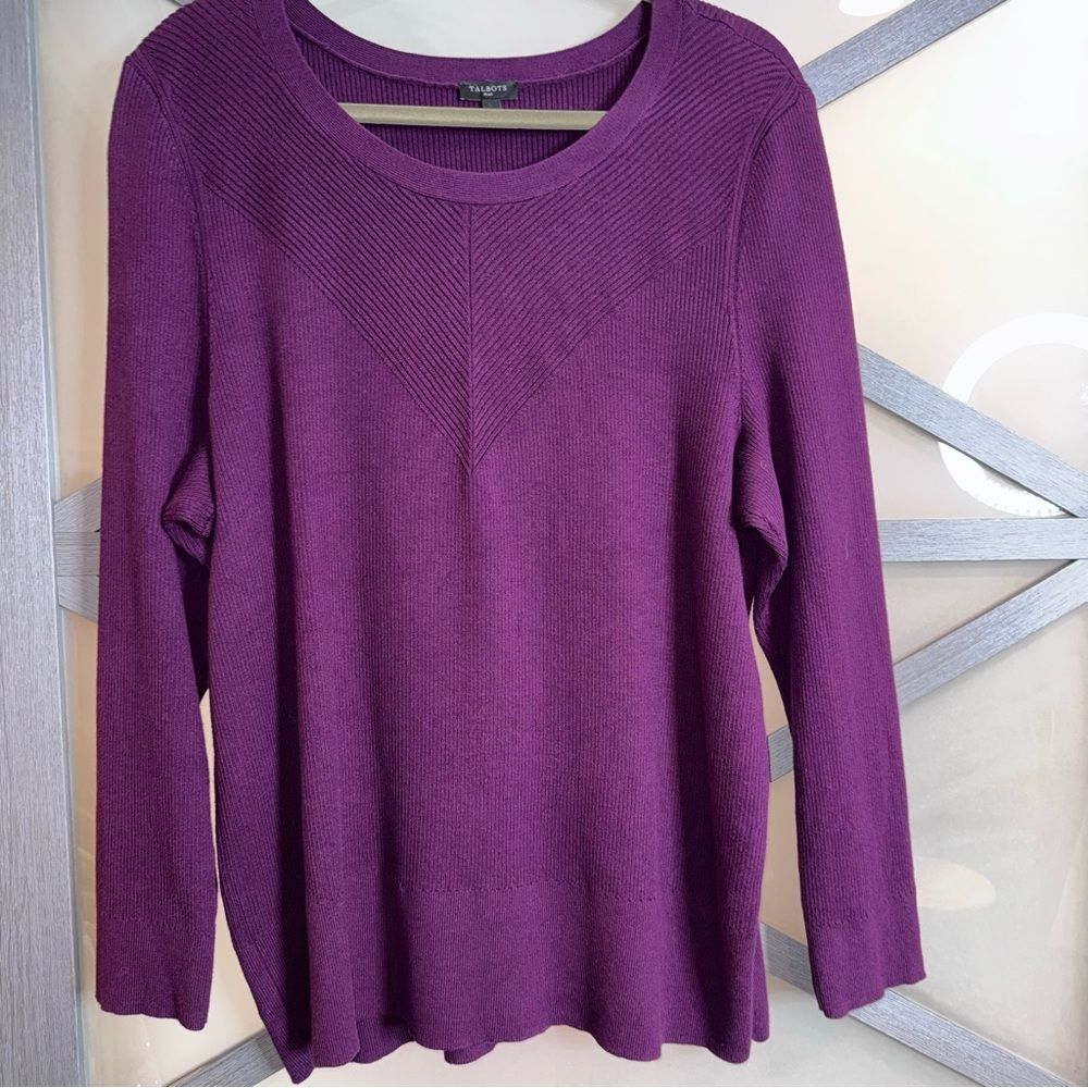 Talbots Purple Long Sleeve Sweater